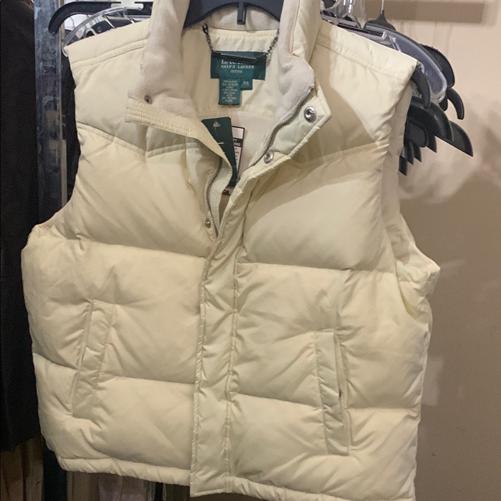 Ralph Lauren Cream Puffer Vest